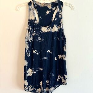 Trust Tie-Dye Sleeveless Top - Black and Cream S